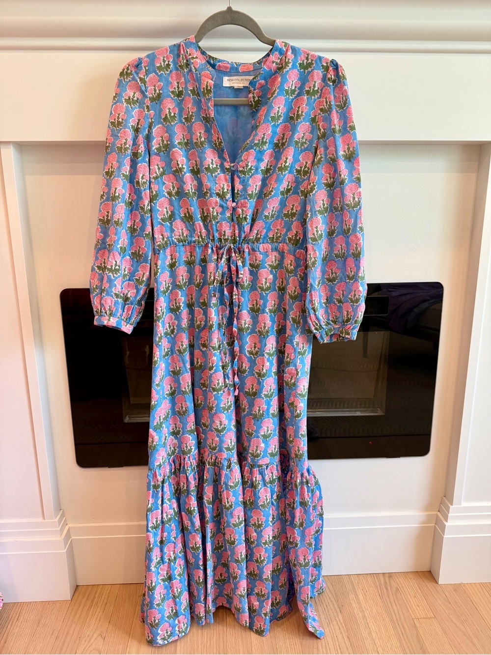 Emerson Fry Pink and Blue Floral Maxi Dress